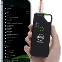 Kompaktes Netzwerk-Analysetool Netool.io LITE, ideal für schnelle Fehlerdiagnosen und Netzwerkanalysen, unterstützt VLAN, DHCP und Ethernet-Protokolle.